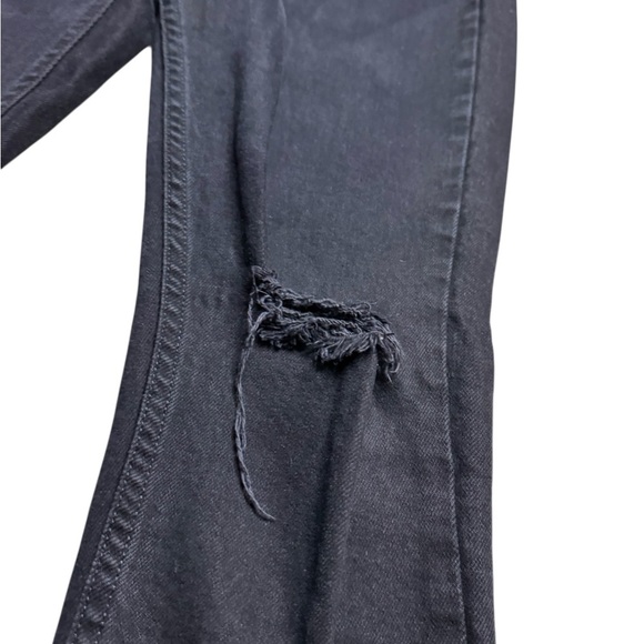 🖤 Re/Done High Rise Ankle Crop Ripped Jet Black Jeans Sz 27 🖤 - Picture 3 of 8